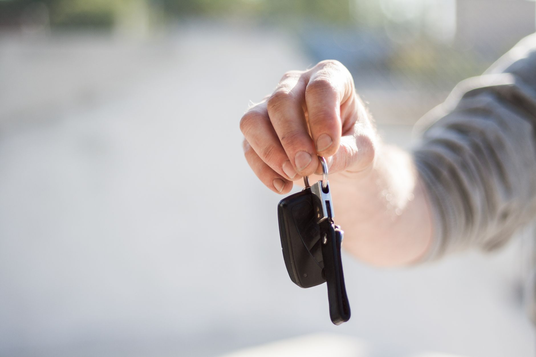 Handing over a set of car keys